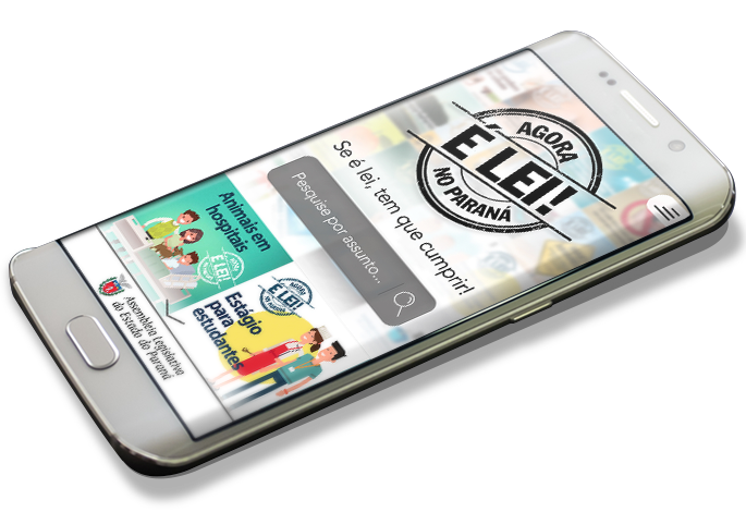 celular aplicativo AGORA &Eacute; LEI NO PARAN&aacute;